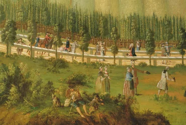 Frédéric le Grand à cheval dans la Maulbeerallee, près de Sanssouci, 1770